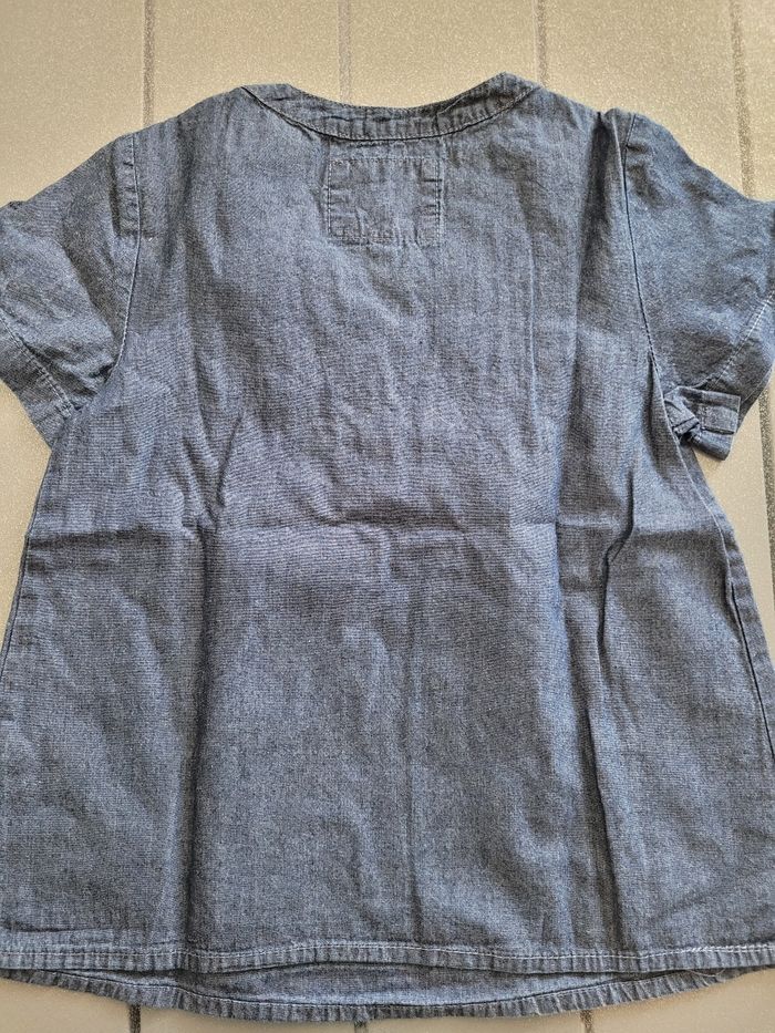 chemise jeans manches courtes pickouic taille 4 ans - photo numéro 3