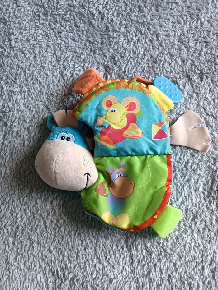 Peluche d’éveil sensorielle âne Bébé – couleurs vives et textures variées - photo numéro 3