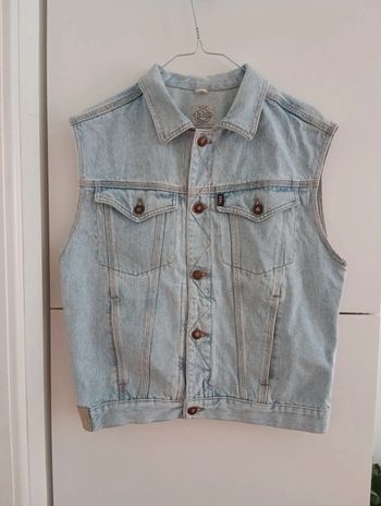 Veste vintage en jean sans manches Lee Cooper