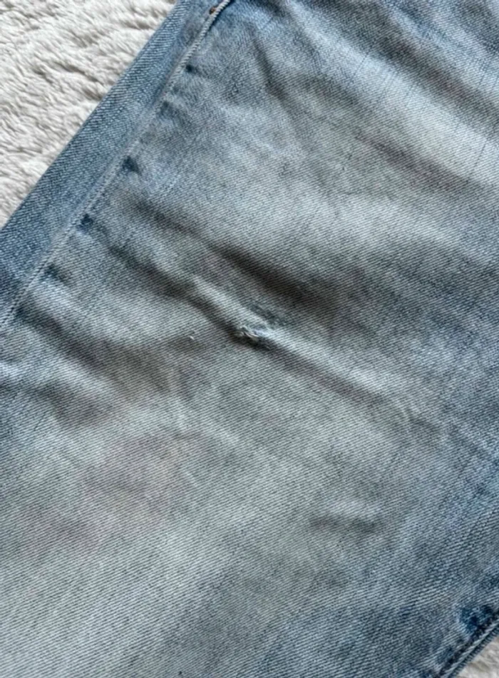 Jean levi’s 501 homme bleu clair effet délavé coupe regular straight droit taille W32 L/42 L34 - photo numéro 7