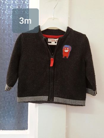 Gilet gris foncé DPAM 3 mois