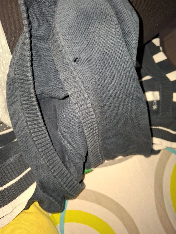 Gilet marinière Benetton 10ans - photo numéro 6