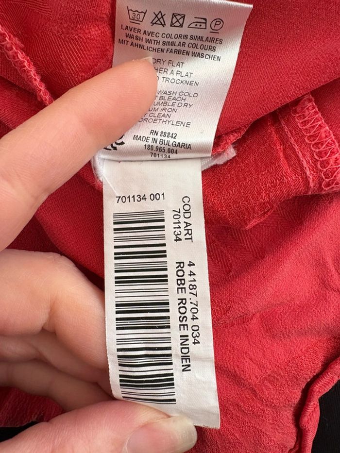 Robe rose/corail Cyrillus t.34 - photo numéro 7