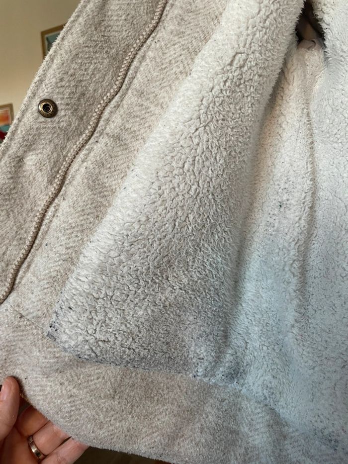 Manteau fille doublé sherpa Tape à l’œil 8 ans Beige - photo numéro 7