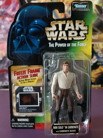 1997 Hasbro Star Wars POTF2 Freeze Frame FF Han Solo in Carbonite New