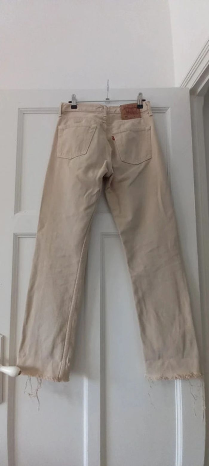 Jean évasé beige Levi's 501 W29 L34 - photo numéro 2