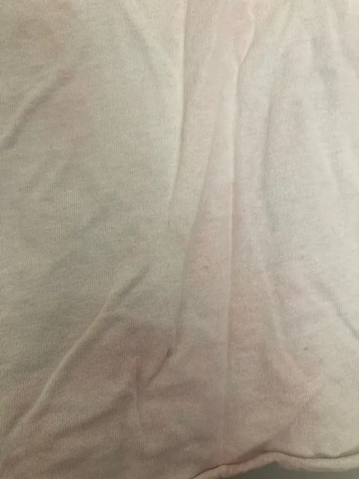 T-shirt Pimkie oversize coupe courte – Taille XS – Rose pâle et blanc - photo numéro 5
