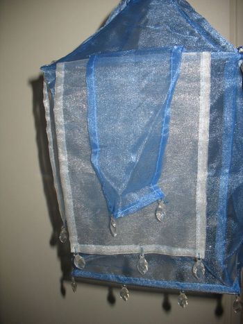 ABAT JOUR EN VOILAGE BLEU - n°05