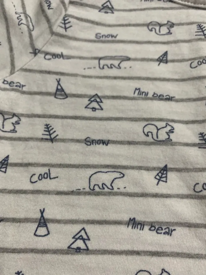 Tee-shirt manche longue motif forêt hiver bébé garçon 9 mois Vertbaudet - photo numéro 2
