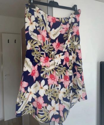 Combi short fleuri