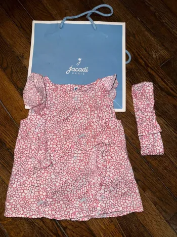 blouse et bandeau (taille unique bébé) liberty jacadi 36 mois