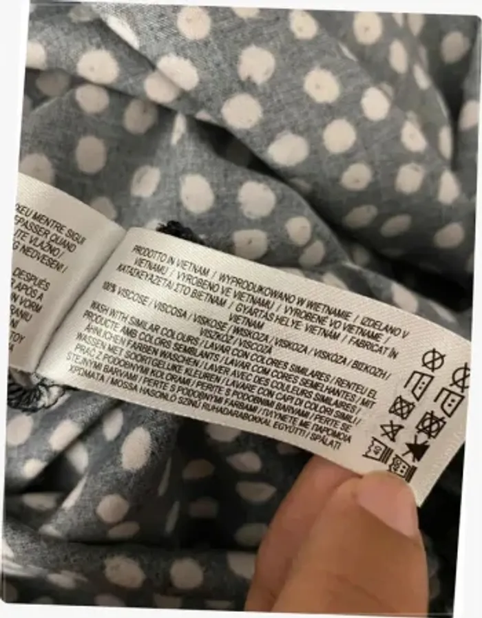 Jupe fluide satinée noire à pois blanc Primark - photo numéro 6