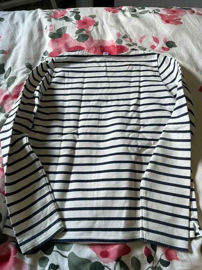 T-Shirt manche longue Rayure cœur Okaidi - photo numéro 4