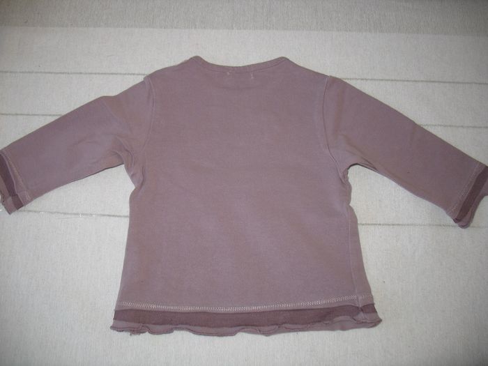 TEE SHIRT ML MAUVE BÉBÉ FILLE "OBAIBI" - 6 mois - n°07 - photo numéro 4