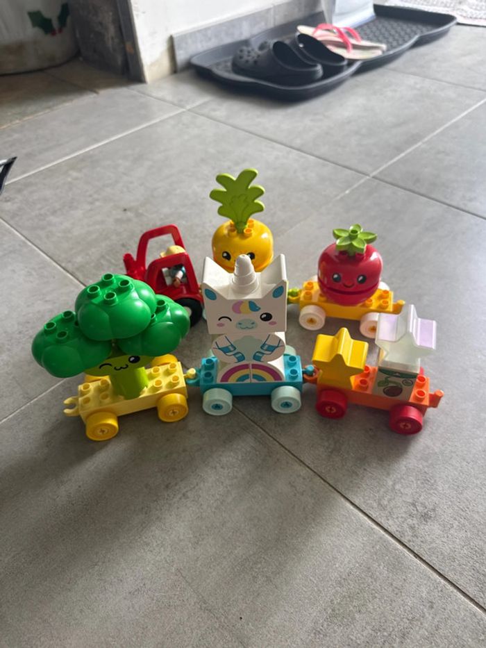 Lego duplo train fruit légume licorne
