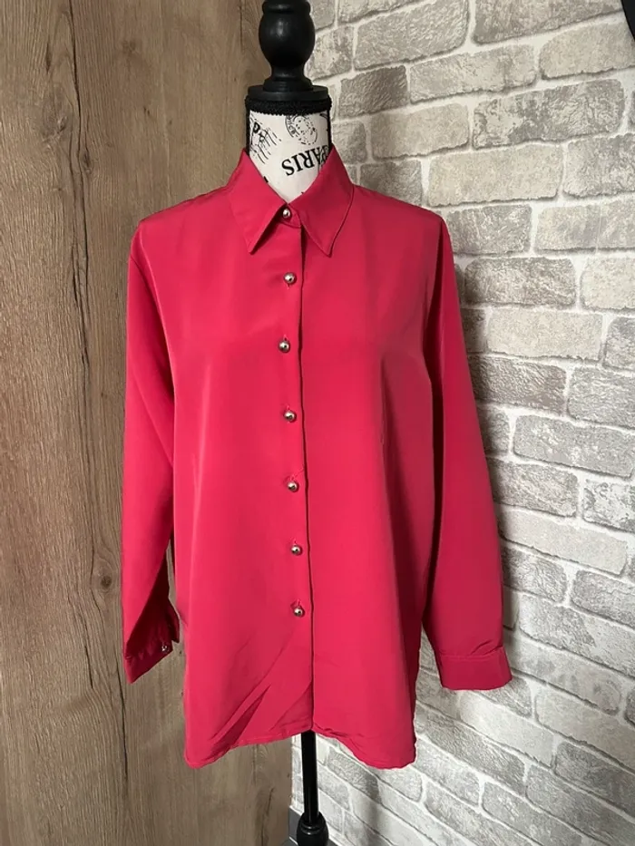 Chemisier rouge vintage taille 44