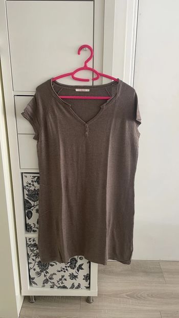 Robe à manches court marron