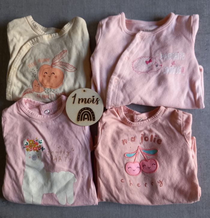 Lot de 4 pyjamas bébé léger en coton