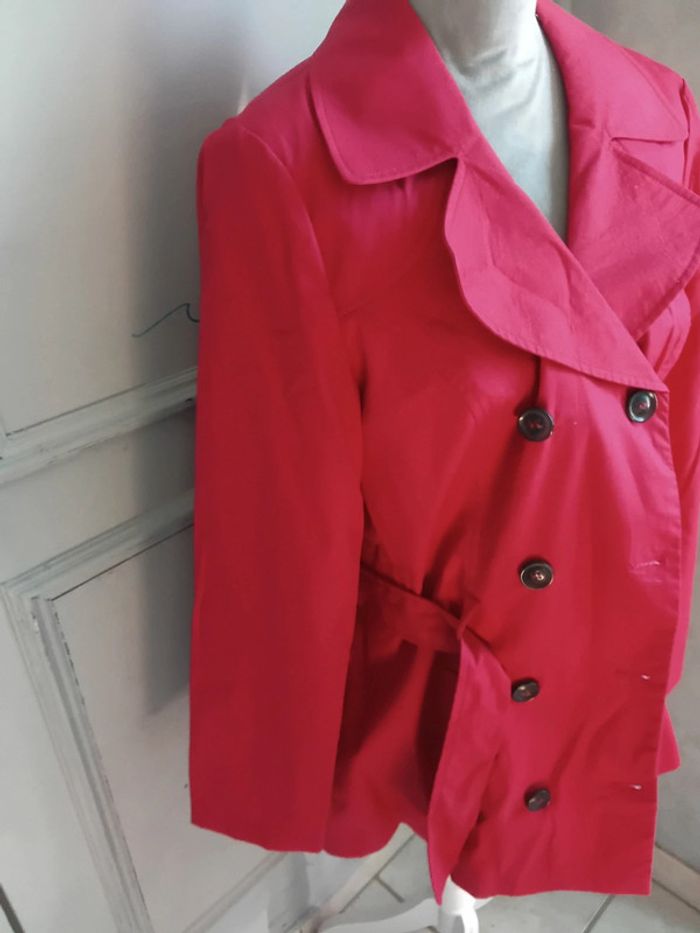 Trench rouge mim taille 42 - photo numéro 3