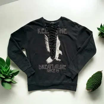 Pull avec laçage motif aigle - Forever 21