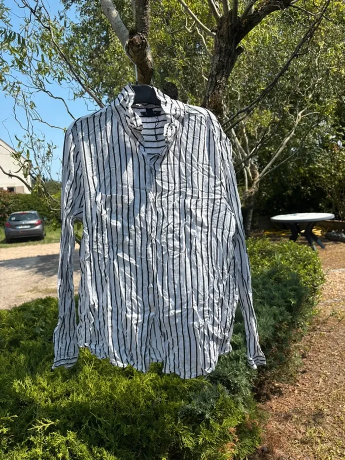 Chemise blanche à rayures Jennyfer