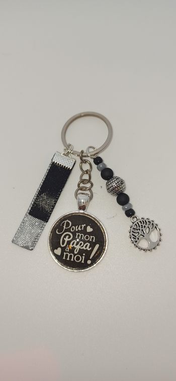 Porte clé message papa " Pour mon papa a moi"