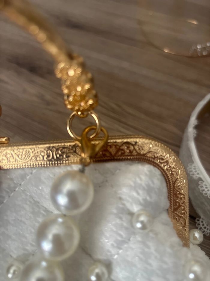 Sac blanc diademe châle ceinture mariage TU - photo numéro 13