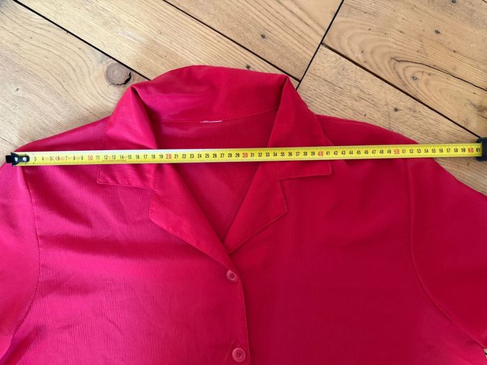 Chemisier grande taille rouge en très bon état taille 50-52 - photo numéro 5