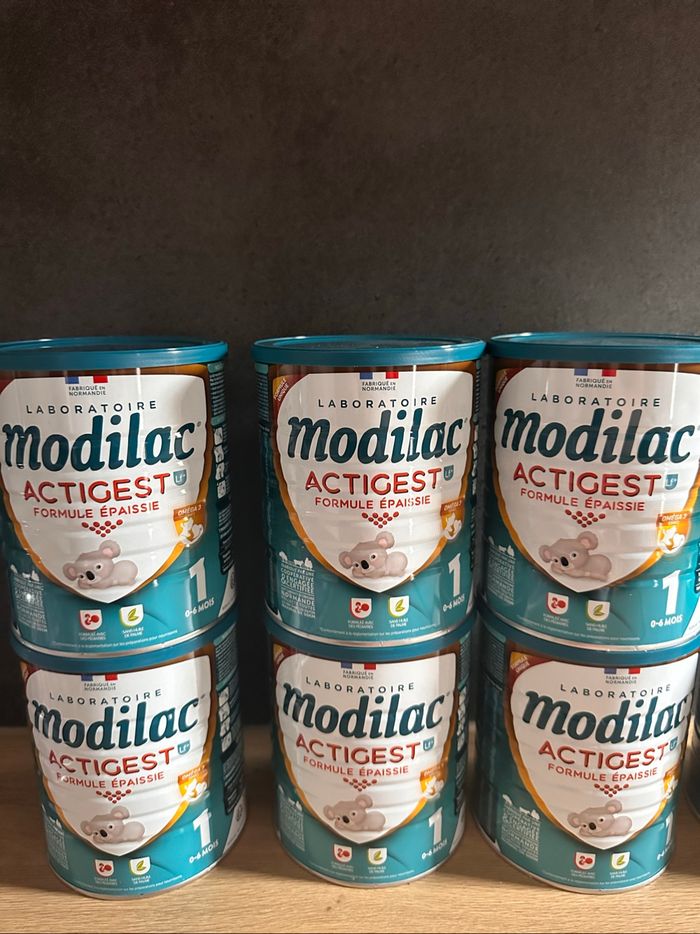 Lot de 6 boîtes de lait modilac