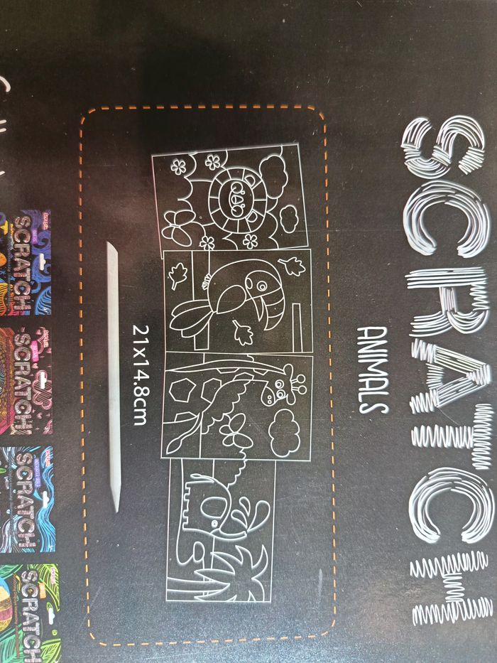 Cartes à gratter animaux de la savane - photo numéro 4