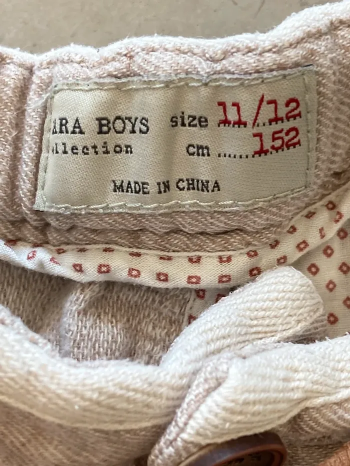Pantalon beige chic Zara 11 ans garçon chic - photo numéro 4
