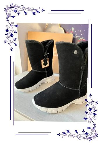 Bottes Cuir Noir très chaudes d’hiver 38 neuves