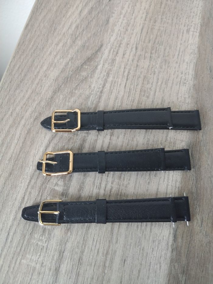 Lot de bracelets montres en cuir veau véritable "France Bracelets" Neuf