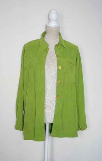 Chemise imitation daim verte