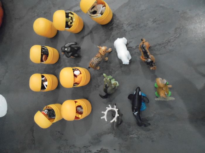 Lots de 3 jouets kinder surprise animaux natoons