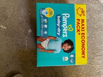 2carton Couches Pampers taille 8 
