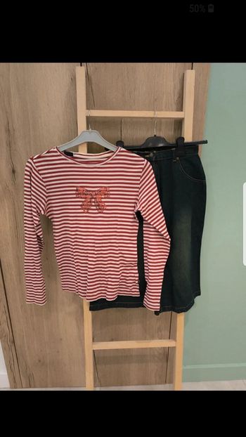 Ensemble fille t-shirt  jupe 14 ans