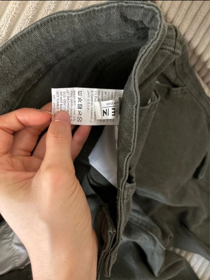 Pantaloon en jean cargo vert kaki - photo numéro 4