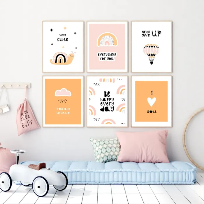 Affiches “Be Happy Every Day” pour chambre enfant - photo numéro 3