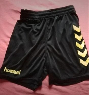 🎈Short garçon noir jaune fluo hummel 10 ans 🎈