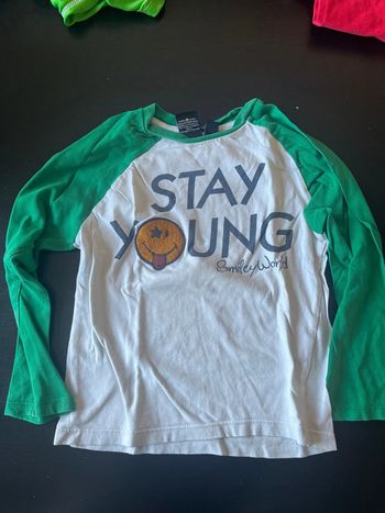 Tee shirt manches longues smiley  4 ans