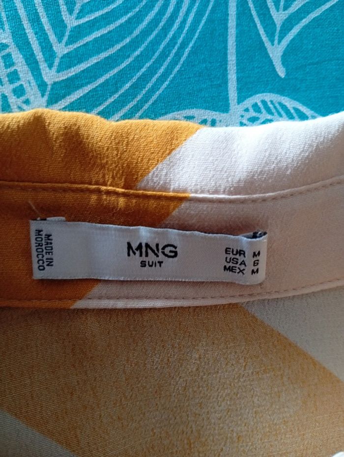 Chemisier moutarde et crème sans manche neuf taille 38 - photo numéro 3