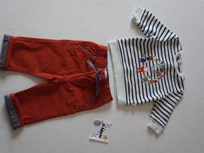Lot n°3 de 3 Ensembles Obaibi Taille : 3 mois - photo numéro 3