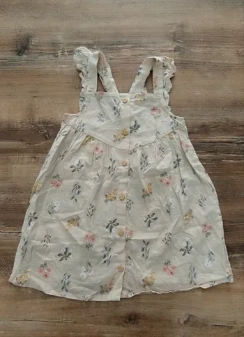 Robe crème fleurie fille H&M