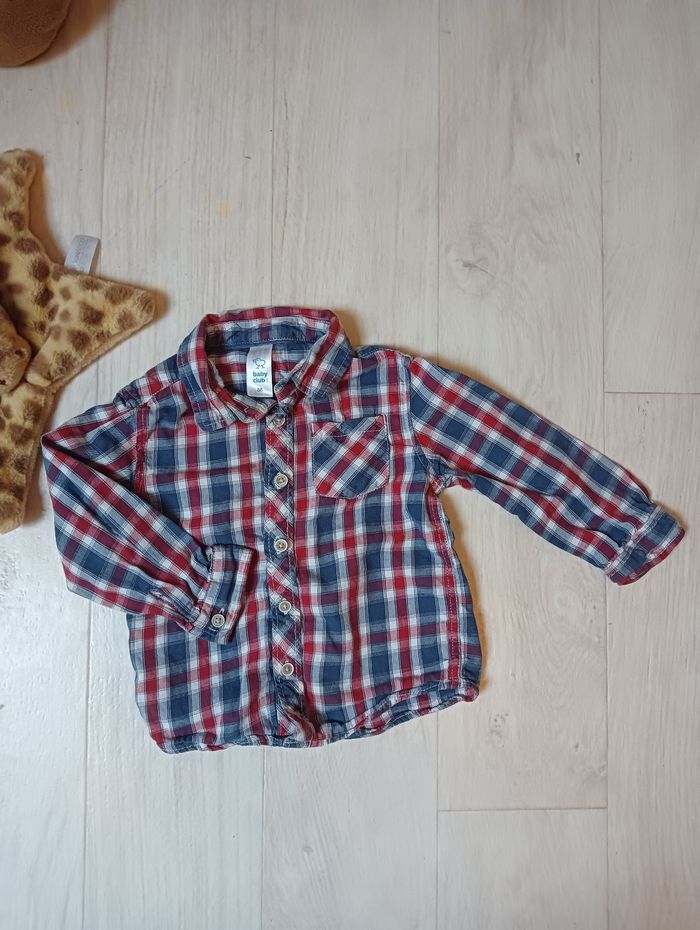 Chemise garçon à carreaux 86cm - photo numéro 7
