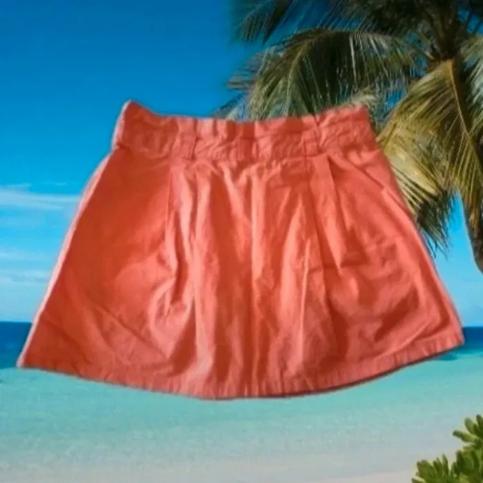 Mini jupe couleur corail jupe courte taille 10 ans - photo numéro 2