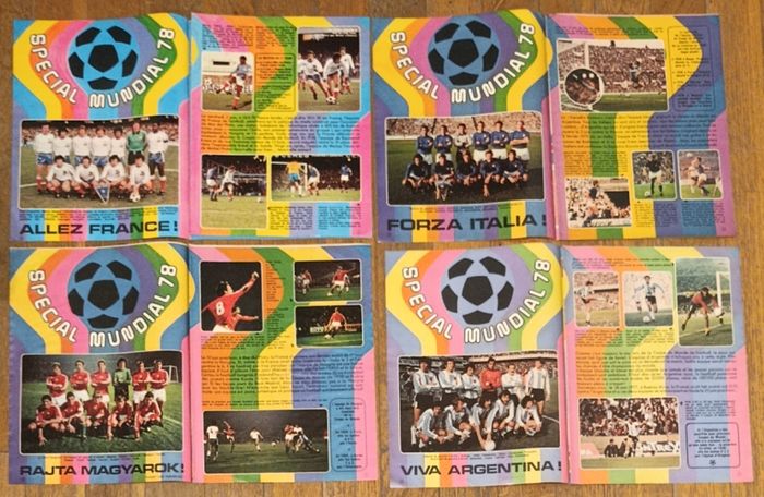 Lot de 4 Allo Castors Juniors Spécial mondial 1978 football vintage