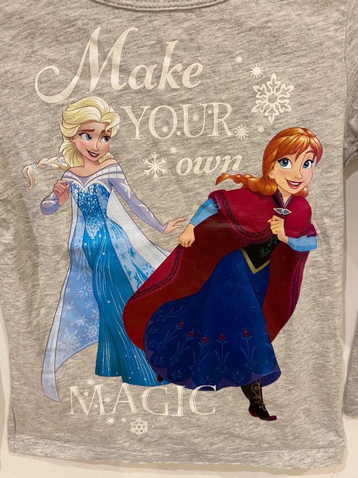 Tee shirt manches longues reine des neiges 5-6 ans - photo numéro 2