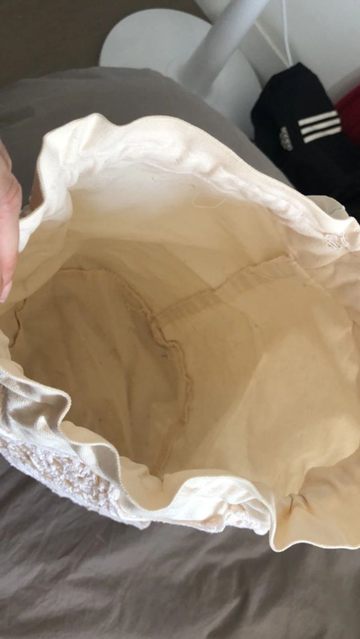 Sac en coton écru crochet - photo numéro 3