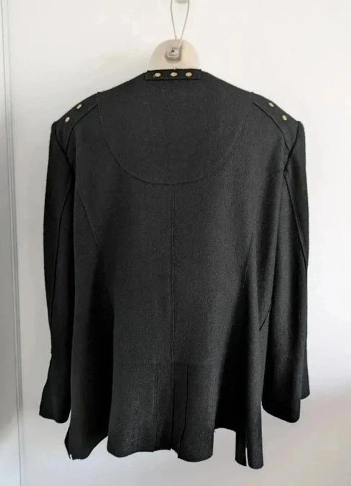 Veste zippée noire - 30% laine - Alain Weiz - taille 52 - photo numéro 2